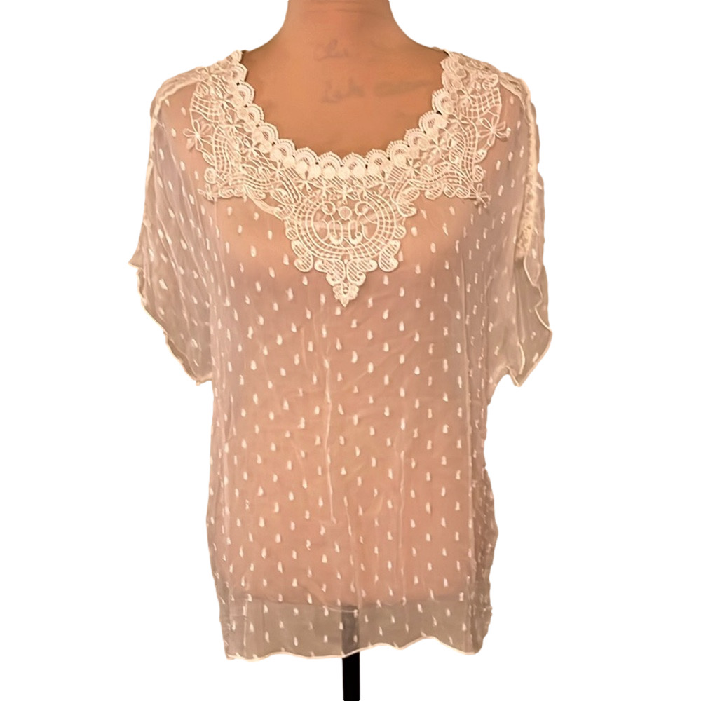 Newport News vintage sheer blouse size 6